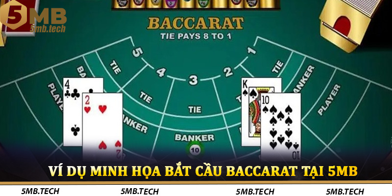 Ví dụ minh họa bắt cầu baccarat tại 5mb